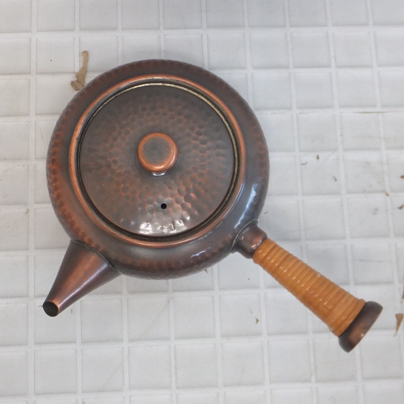  R 624 茶道具 純銅製 珠光 急須 茶筒 茶がら入れ 茶さじ 5 大皿 食器セット その他 日本茶用品 茶器