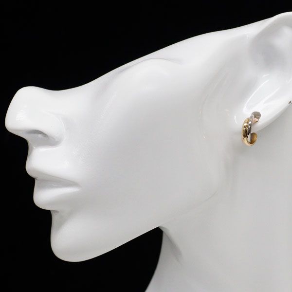 カルティエ K18YG/WG/PG ピアス トリニティ - メルカリ