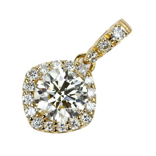 K18YG ダイヤモンド ペンダントトップ 0.397ct D0.09ct - メルカリ