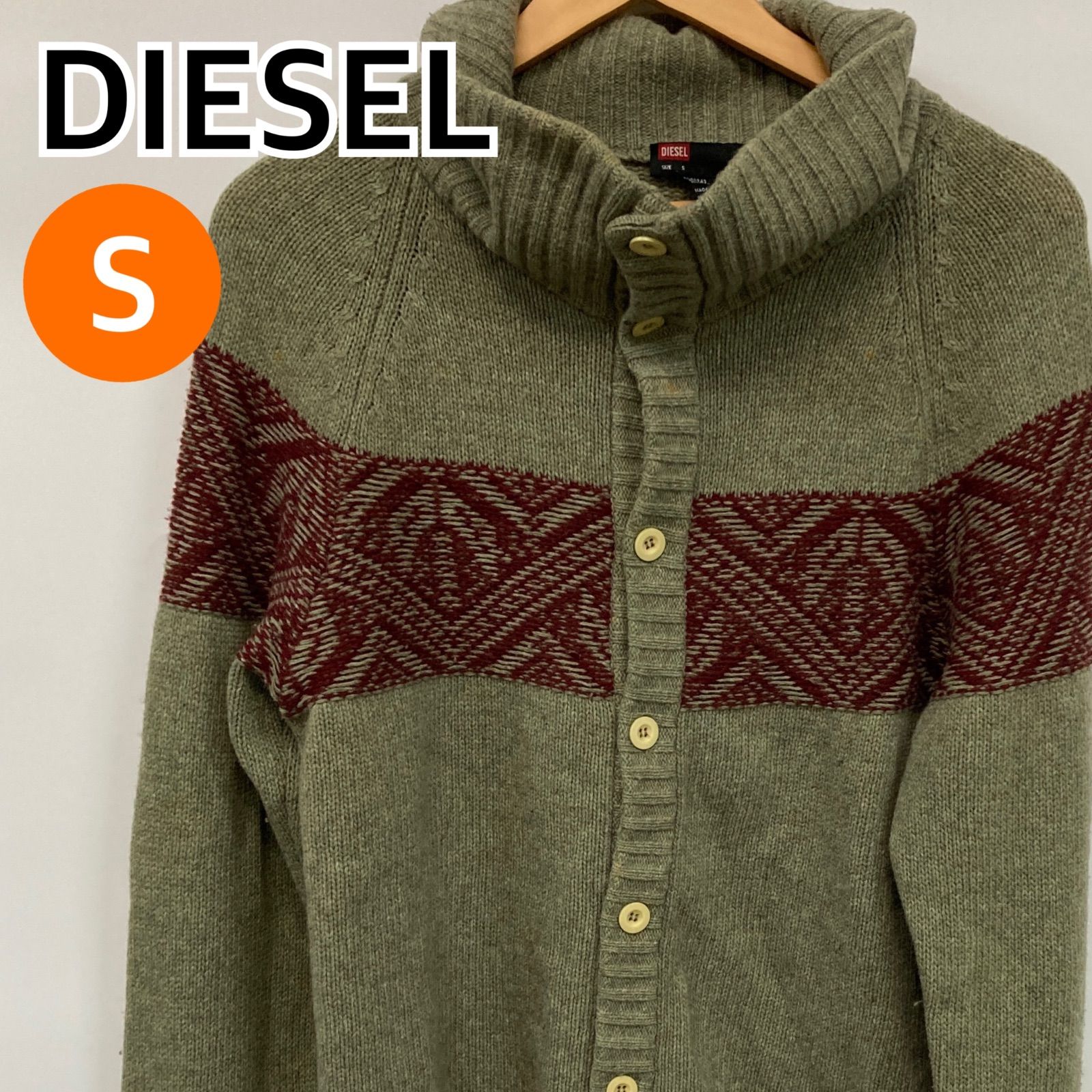 diesel トップス DIESEL ディーゼル トップス 長袖 ニット セーター カーキ レディース