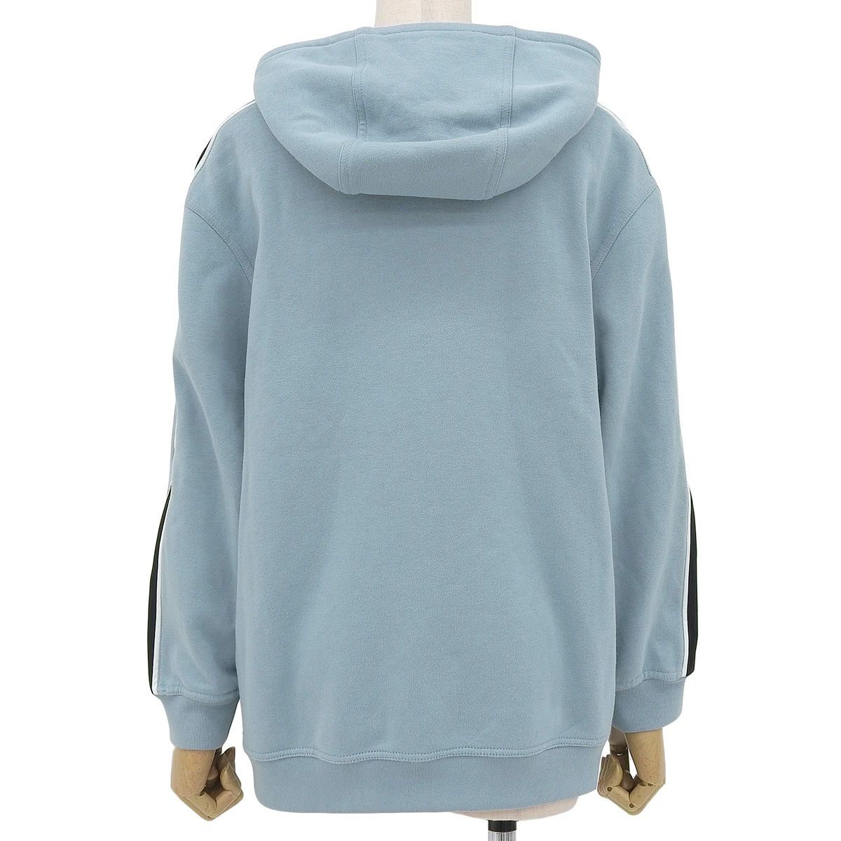 【値下げ】HERMES スウェットパーカー HERMES(エルメス) ランH フードスウェット パーカー ライトブルー水色