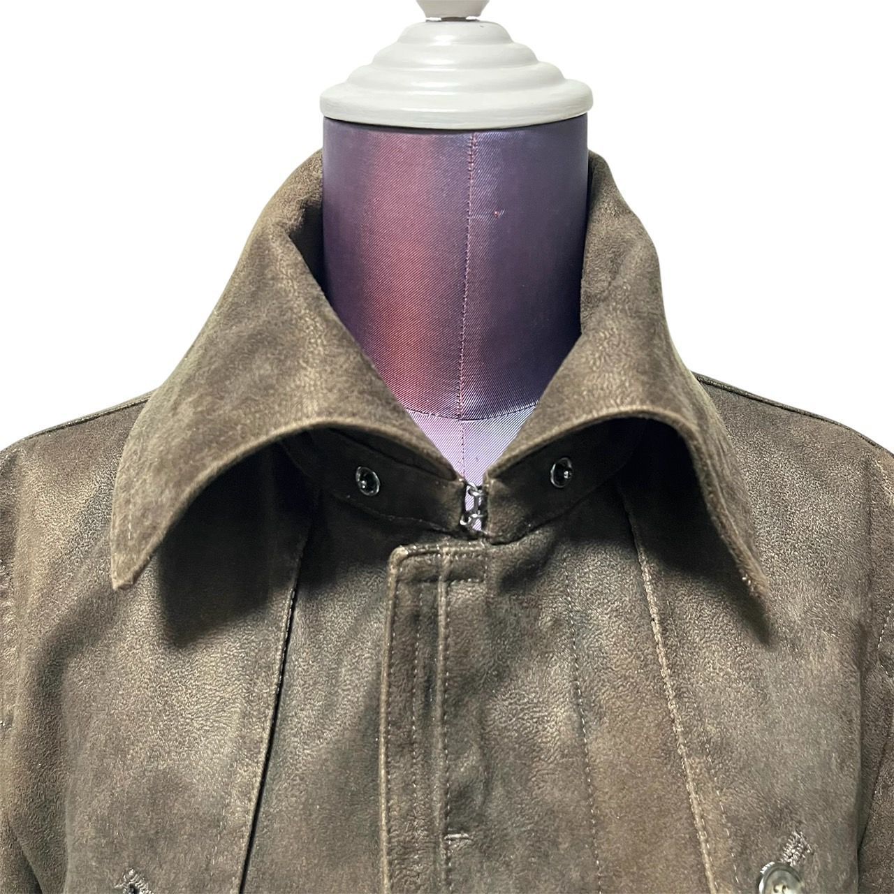 トルネードマート TORNADO MART スエード 襟 コート ベルト付き ロング