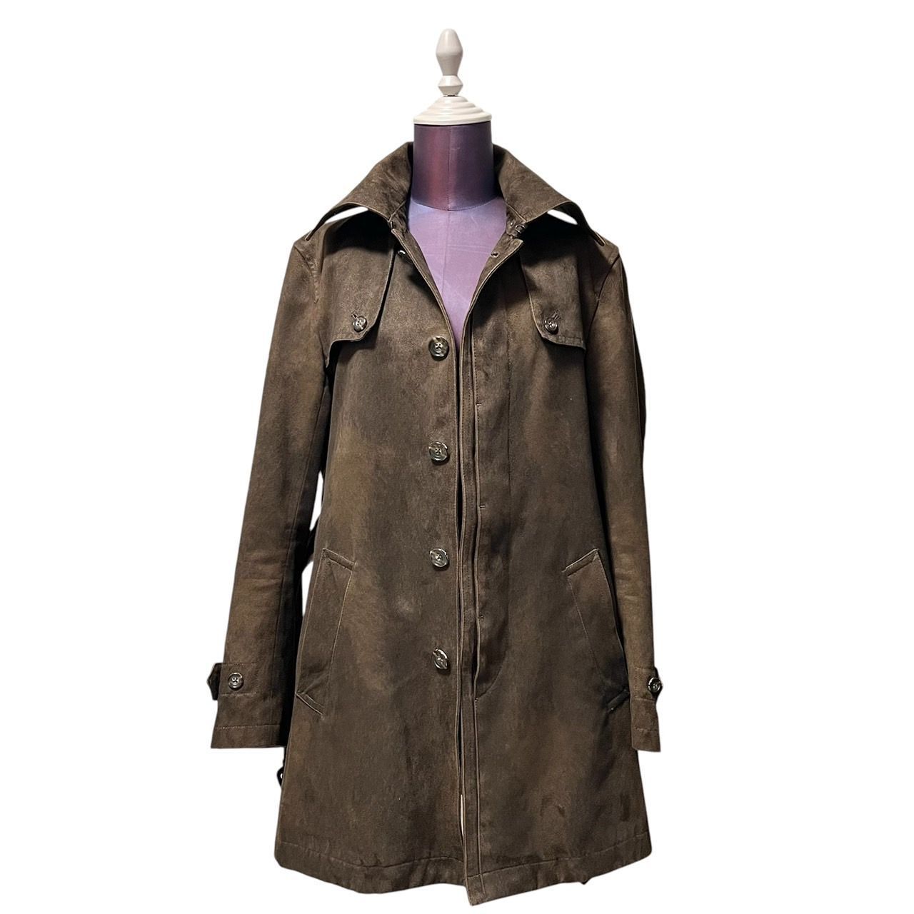 トルネードマート　バッファローレザー　スーパーロングコート　ベルト　茶色　L トルネードマート TORNADO MART スエード 襟 コート ベルト付き ロング