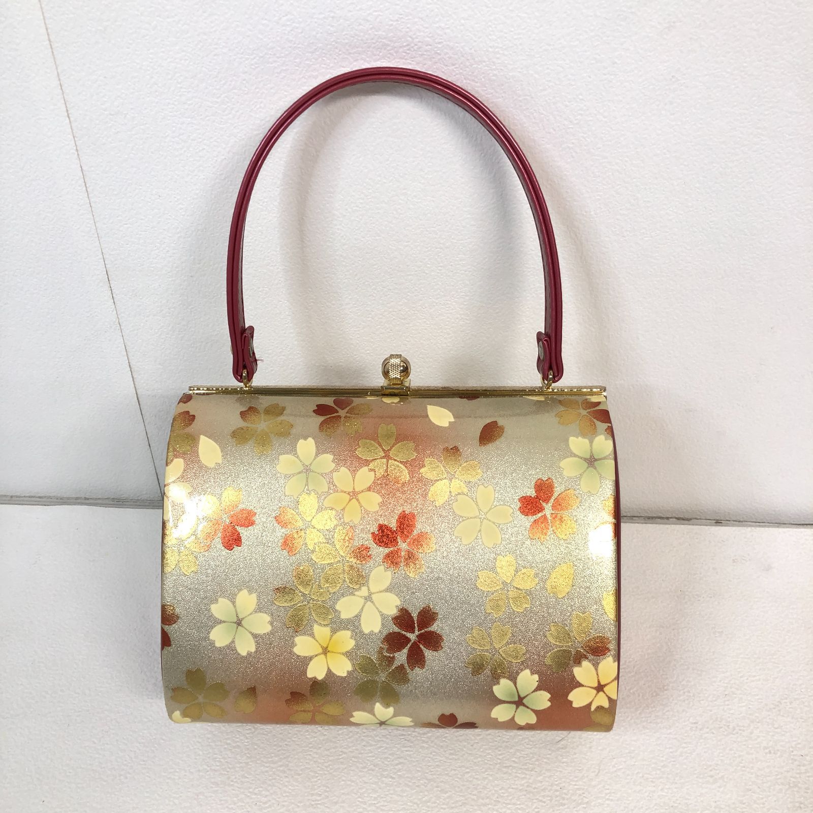 Lサイズ】草履 バッグ セット 24cm 赤×金 桜柄 振袖 成人式 卒業式 袴