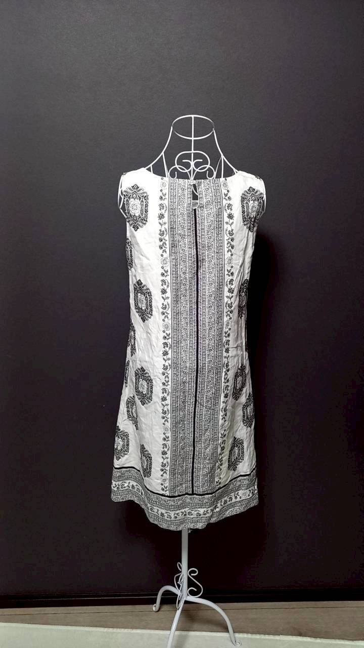 LAURA ASHLEY ローラアシュレイ ノースリーブワンピース リネン100