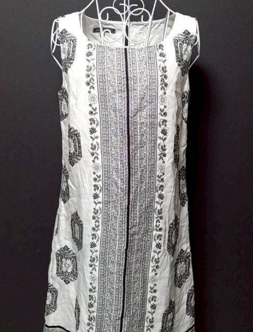 LAURA ASHLEY ローラアシュレイ ノースリーブワンピース リネン100