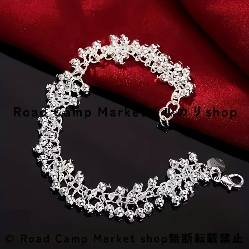 グレープビーズ ブレスレット メンズ シルバー925 インターロッキング