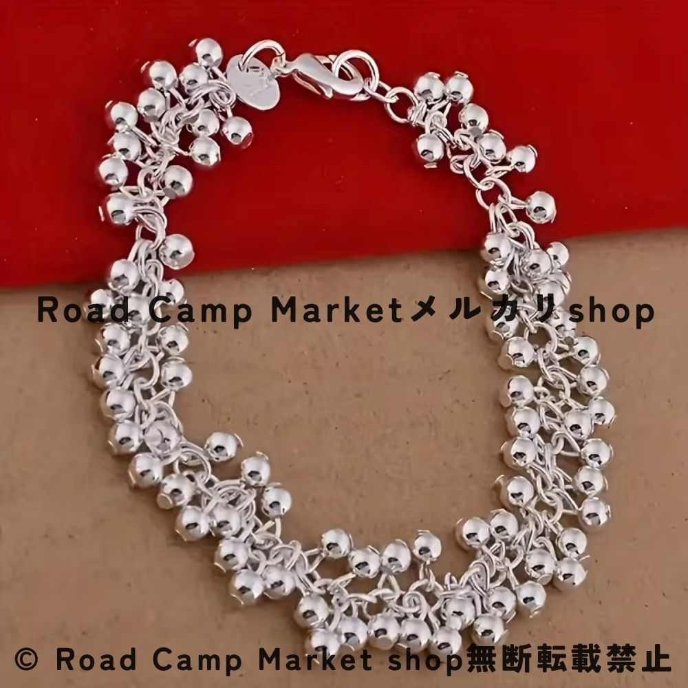 グレープビーズ ブレスレット メンズ シルバー925 インターロッキング