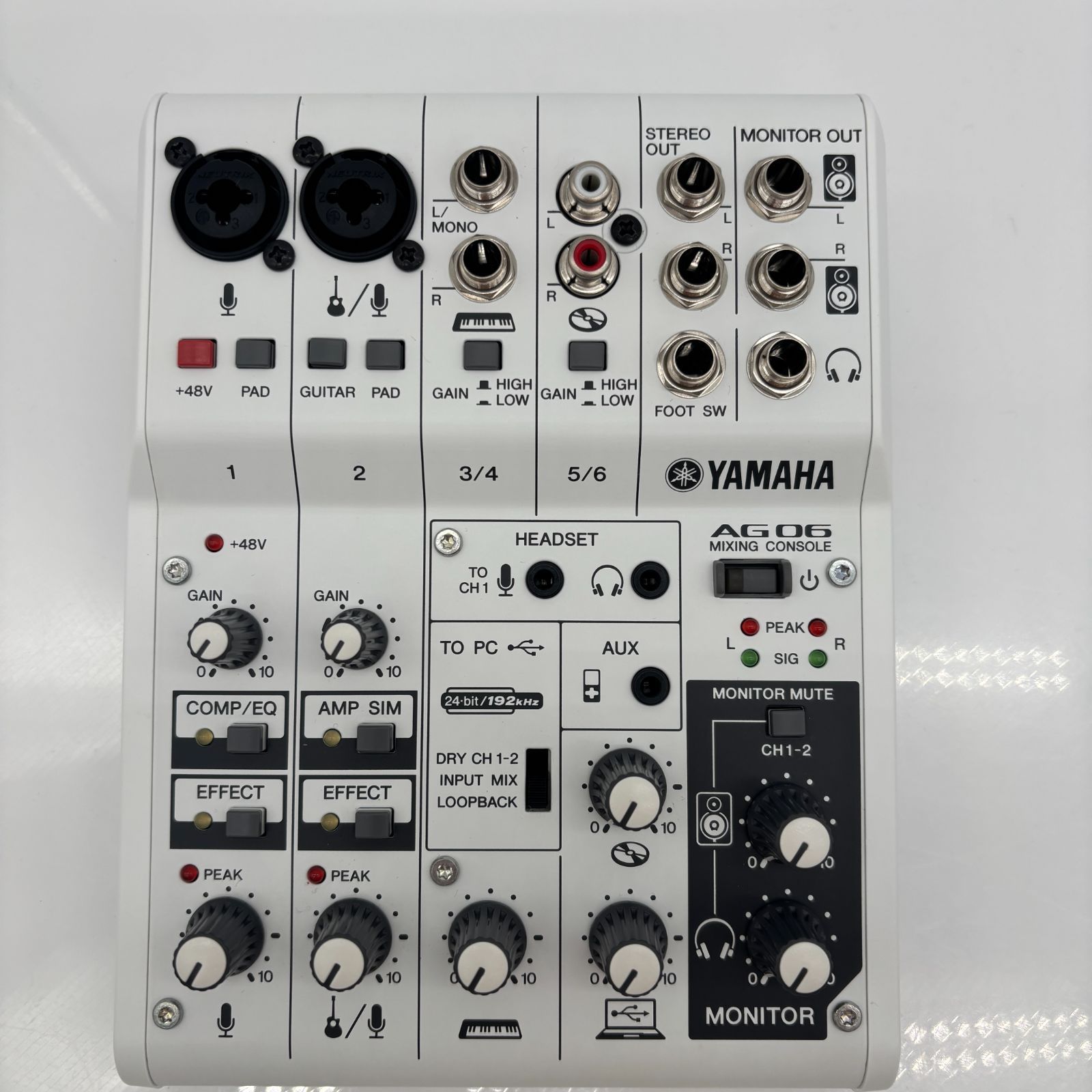 中古・美品】YAMAHA AG06 ミキシングコンソール - メルカリ