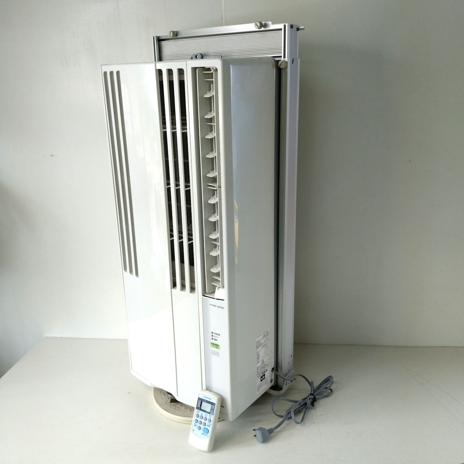 CORONA コロナ 窓用エアコン CW-1618 リコモコン 窓枠 取説付 2018年製