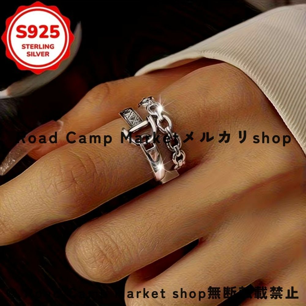 ダブルレイヤーリング 低感度 ワイド イレギュラー シルバー925 オープンリング ユニセックス おしゃれ お洒落 スターリングシルバー925 男女兼用 デイリーパーティー プレゼント ギフト シンプル モダン エレガント 普段使い 彼氏 旦那