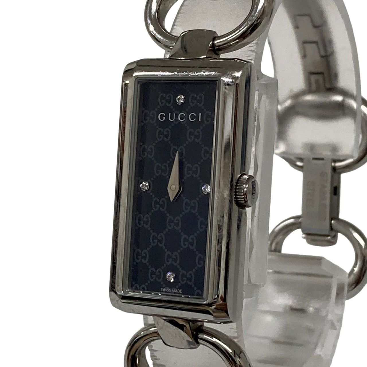 GUCCI グッチ バングルウォッチ 119 腕時計レディース クオーツ ブラック文字盤 未稼働品 品