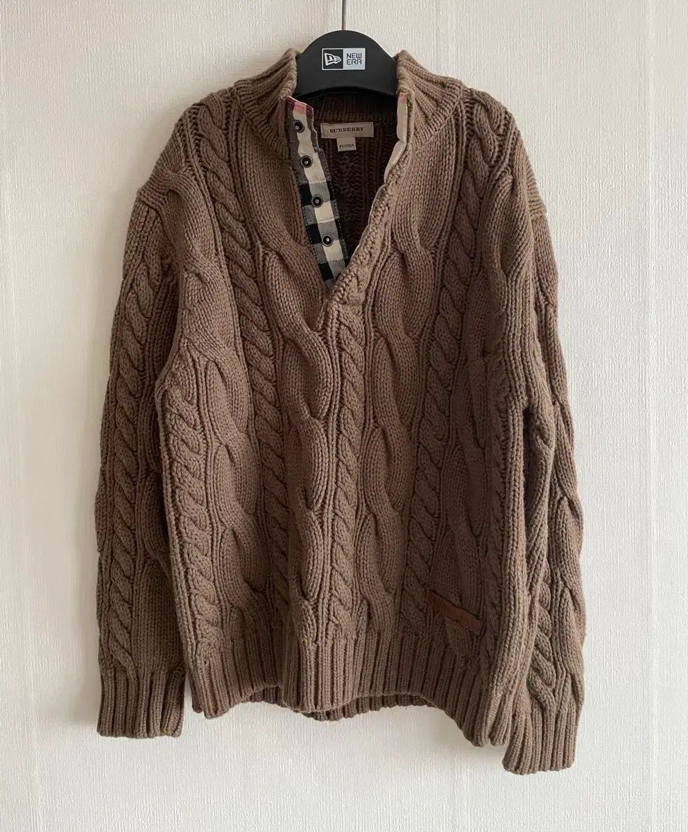 バーバリーキッズ ウールブレンド ケーブル ニット