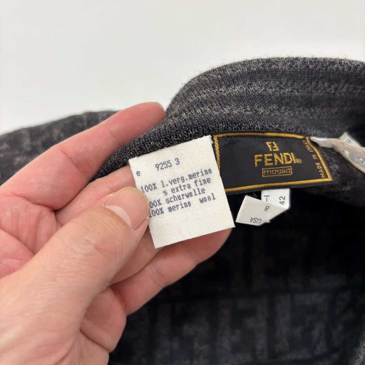 FENDI フェンディ ズッカ 柄 ニット ラップ スカート MADE IN ITALY