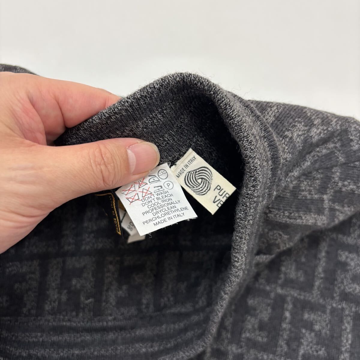 FENDI フェンディ ズッカ 柄 ニット ラップ スカート MADE IN ITALY