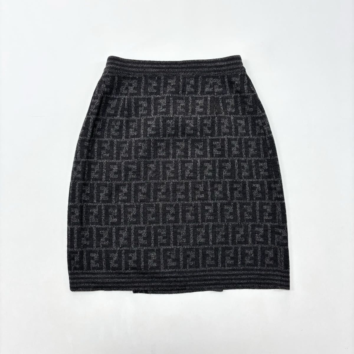FENDI フェンディ ズッカ 柄 ニット ラップ スカート MADE IN ITALY