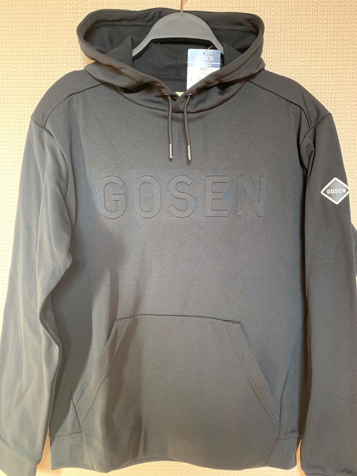 GOSEN裏起毛ニットパーカー 黒 S