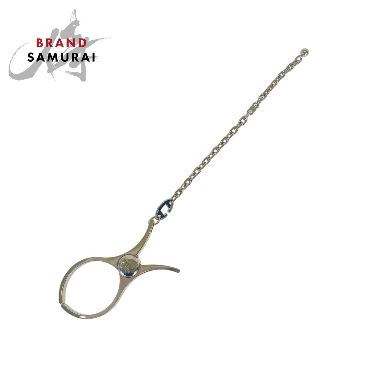 美品 HERMES エルメス シルバー メタル キーホルダー バッグチャーム