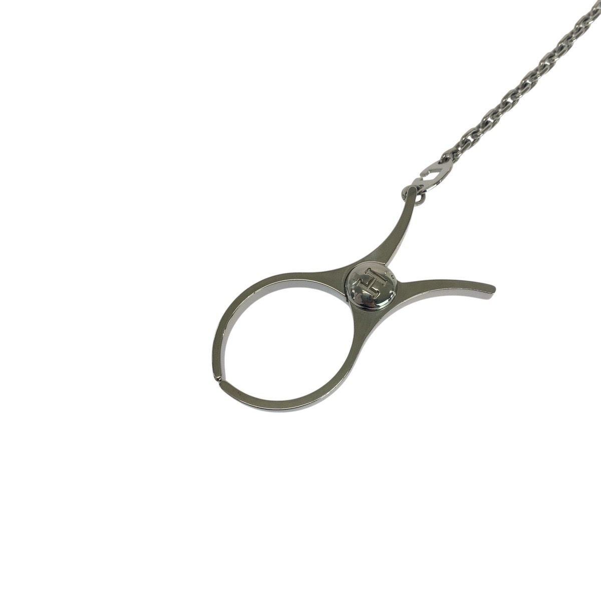 美品　エルメス　グローブホルダー　シルバー　チャーム　チェーン　キーホルダー 美品 HERMES エルメス シルバー メタル キーホルダー バッグチャーム