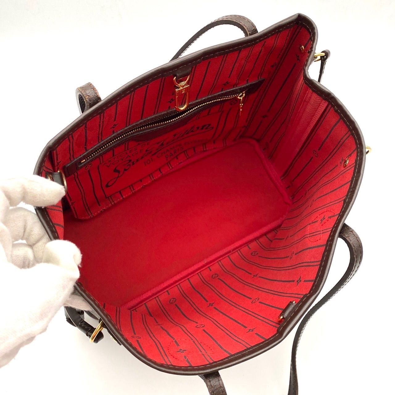 ルイヴィトン ダミエ ネヴァーフル PM トートバッグ ブラウン エベヌ