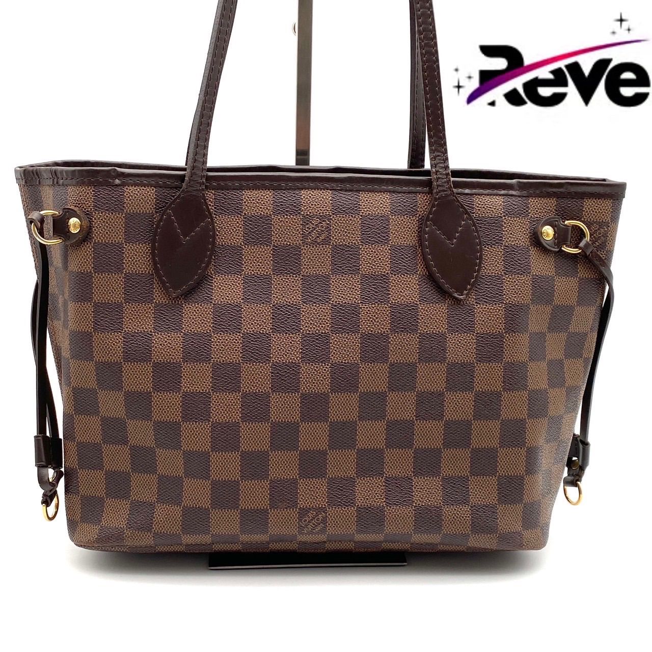 ルイヴィトン ダミエ ネヴァーフル PM トートバッグ ブラウン エベヌ