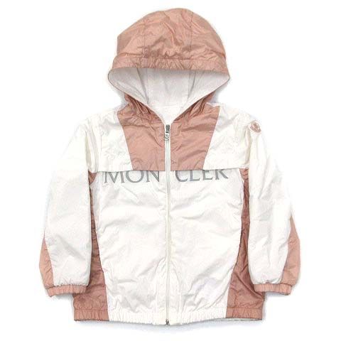 モンクレール MONCLER アリラス ARILAS ナイロン フーディー ジャケット リフレクターロゴ 2025 SS ピンク オフホワイト 2 anni 92 cm ベビー