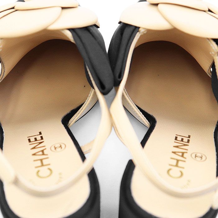極美品】CHANEL シャネル パンプス G45306 COCOマーク カメリア リボン