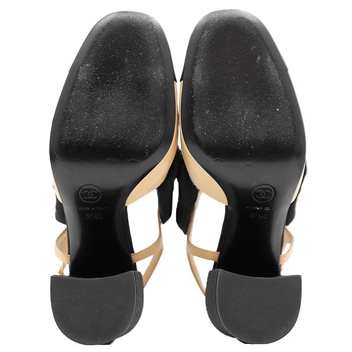 極美品】CHANEL シャネル パンプス G45306 COCOマーク カメリア リボン