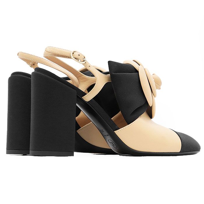 極美品】CHANEL シャネル パンプス G45306 COCOマーク カメリア リボン