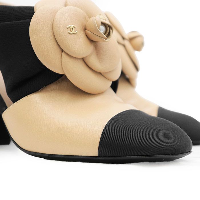 極美品】CHANEL シャネル パンプス G45306 COCOマーク カメリア リボン