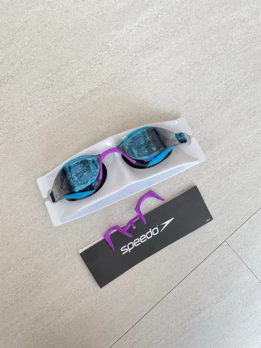 開封 ケース X SPEEDO スピード ハイパーエリート ハエル マヤブルー スイムゴーグル
