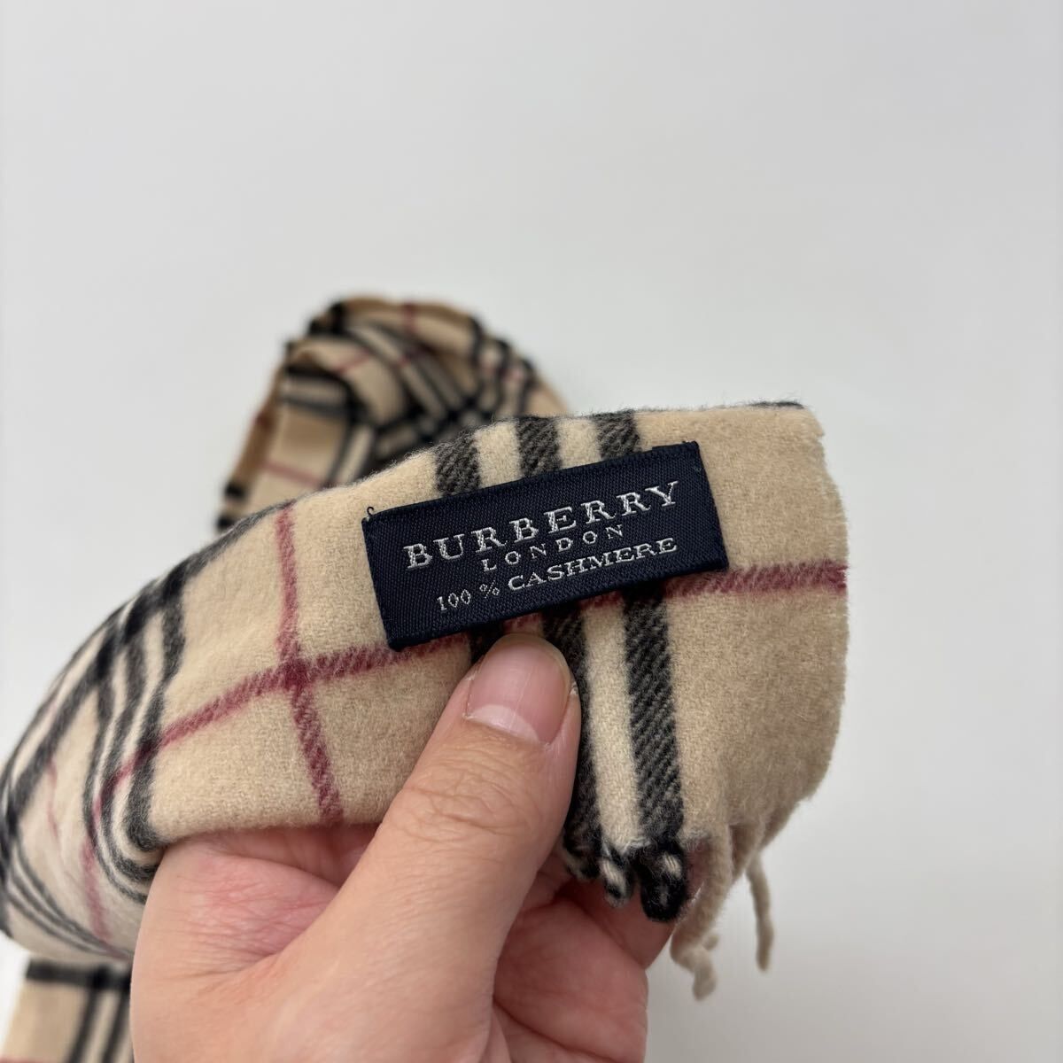 BURBERRY LONDON バーバリー ロンドン ノバチェック カシミヤ 100