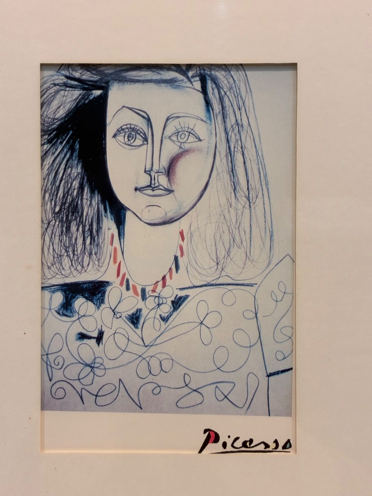 ピカソ風 複製版画 2点セット 額装済み インテリア用 絵画 モダン