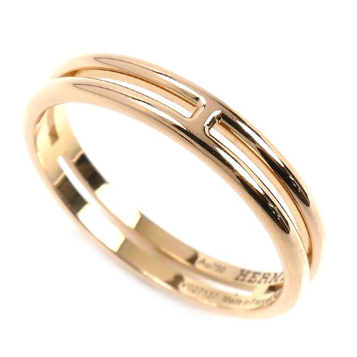 HERMES エルメス K 18 PG ピンクゴールド アリアンヌ リング 指輪 00057 16 5号 57 3 2 g レディース