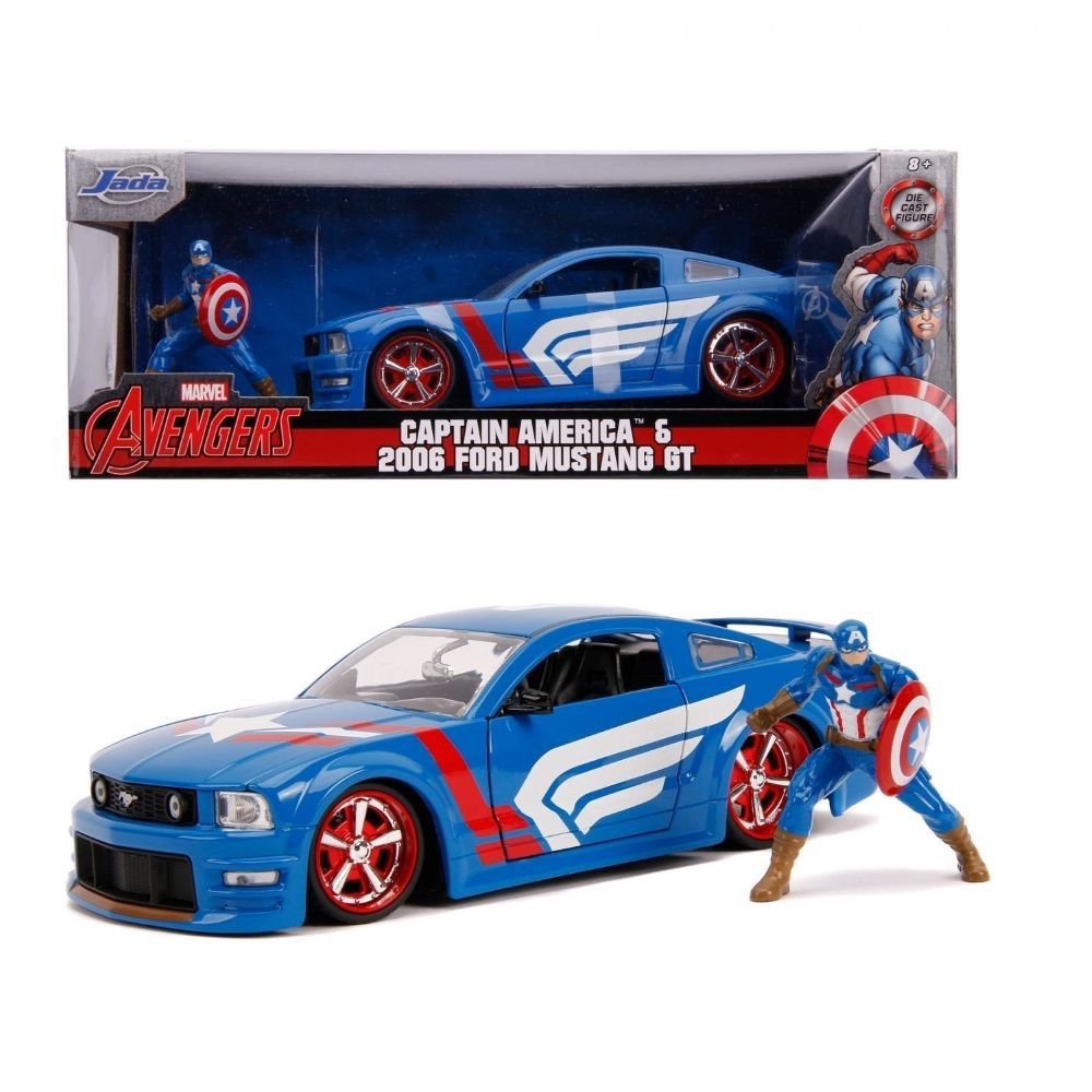 1/24 ダイキャスト ミニカー [キャプテン・アメリカン u0026 Ford Mustang GT] / CAPTAIN AMERICA MARVEL マーベル フォード マスタングGT / JADA TOYS アメ車 アメリカン雑貨 コレクション