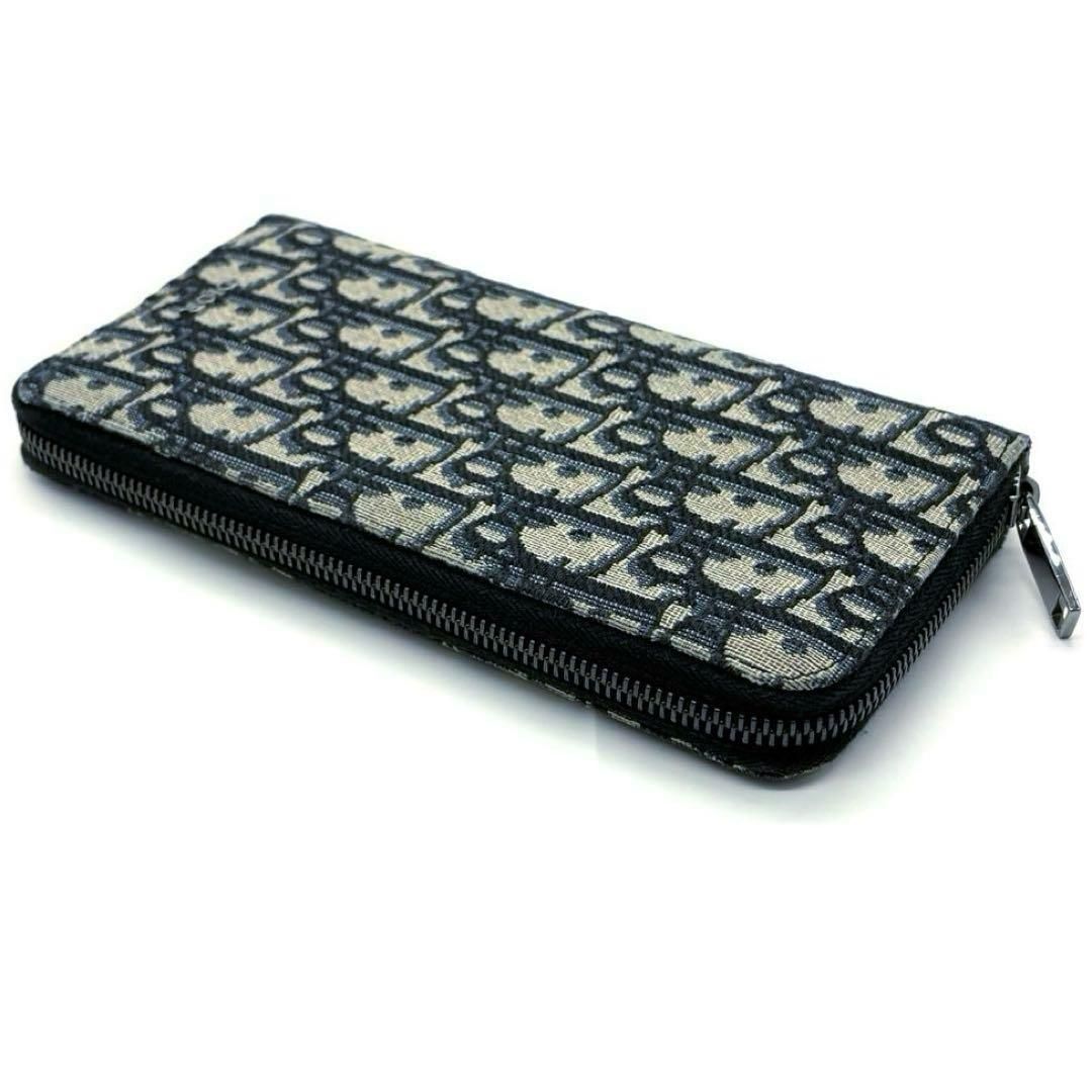 ✨極美品✨DIOR 長財布　トロッター　総柄　ライン　ラウンドジップ　ブラック 美品！正規品 DIOR オブリーク トロッター ジャカード ラウンド