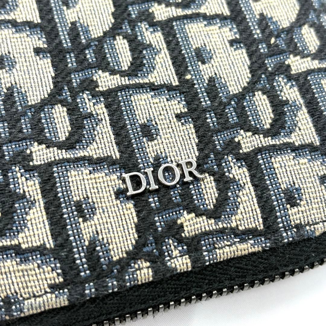 美品！正規品 DIOR オブリーク トロッター ジャカード ラウンド