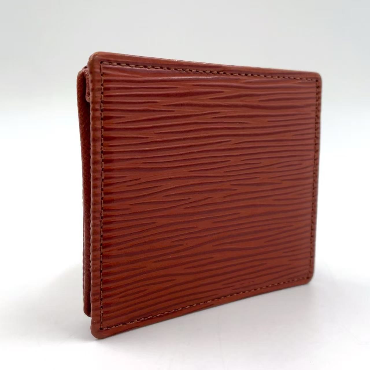 LOUIS VUITTON エピ ポルトモネ ボワット レザー ブラウン コイン