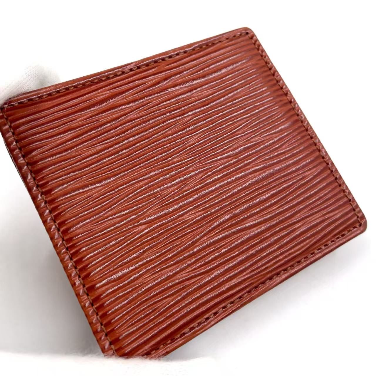 LOUIS VUITTON エピ ポルトモネ ボワット レザー ブラウン コイン