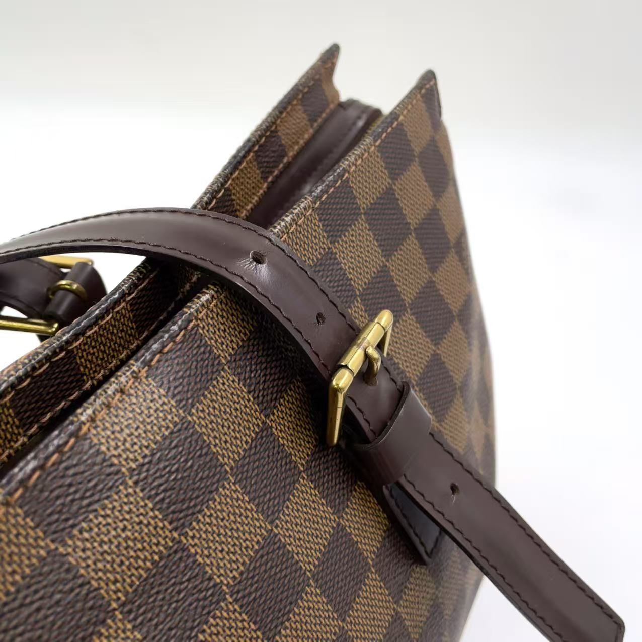 LOUIS VUITTON チェルシー ダミエエベヌ ダミエエベヌ 持ち手付け根