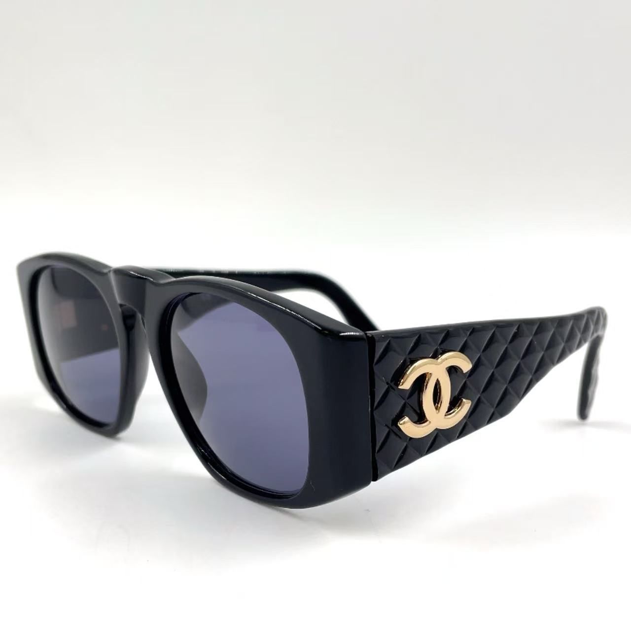 CHANEL ココマーク マトラッセ プラスチック ブラック サングラス