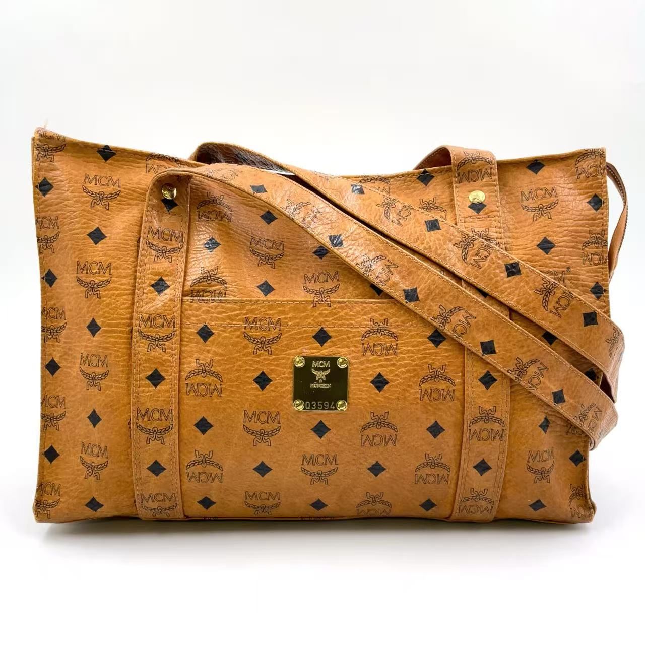 MCM ヴィセトス柄 PVC ブラウン ショルダーバッグ ゴールド - メルカリ