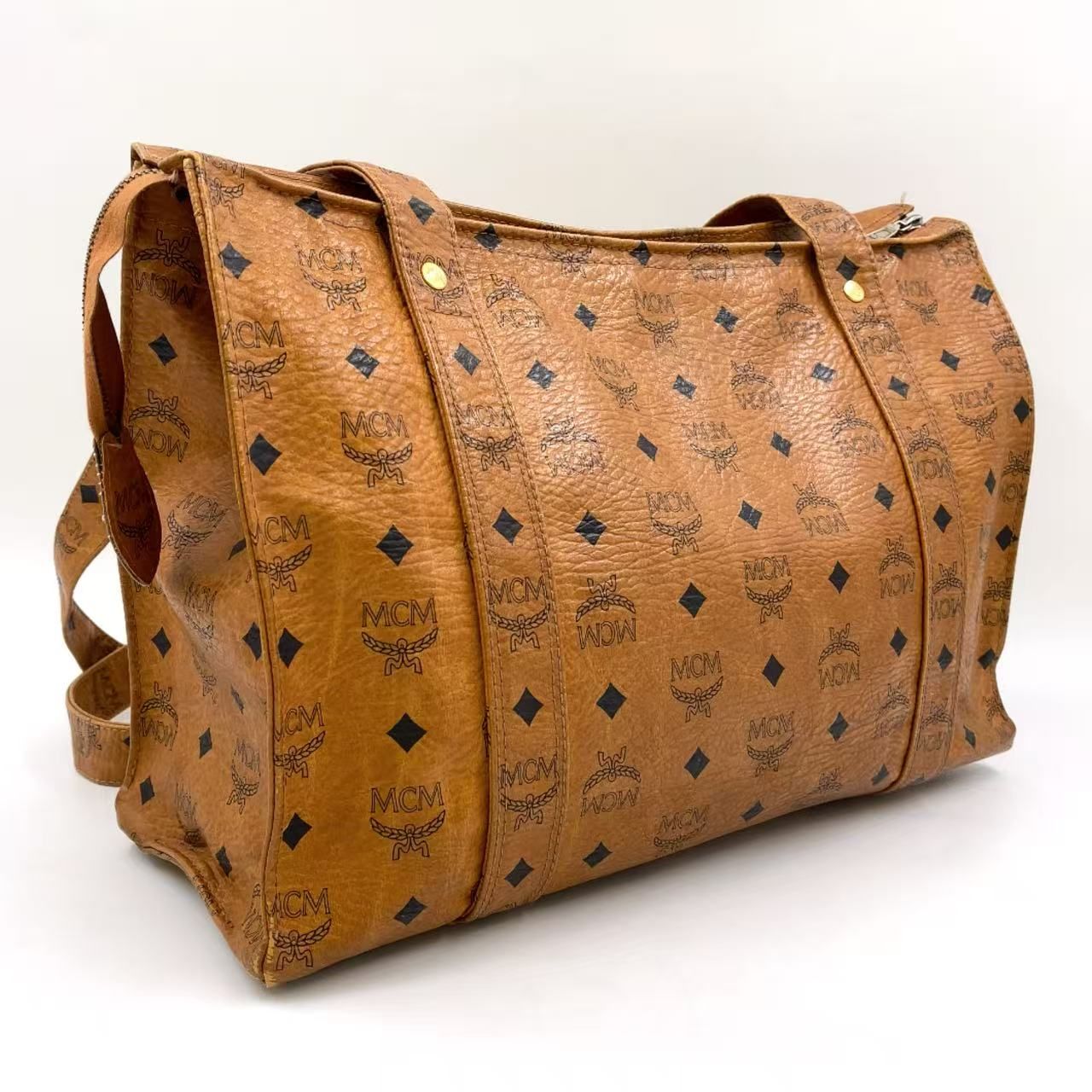 MCM ヴィセトス柄 PVC ブラウン ショルダーバッグ ゴールド - メルカリ