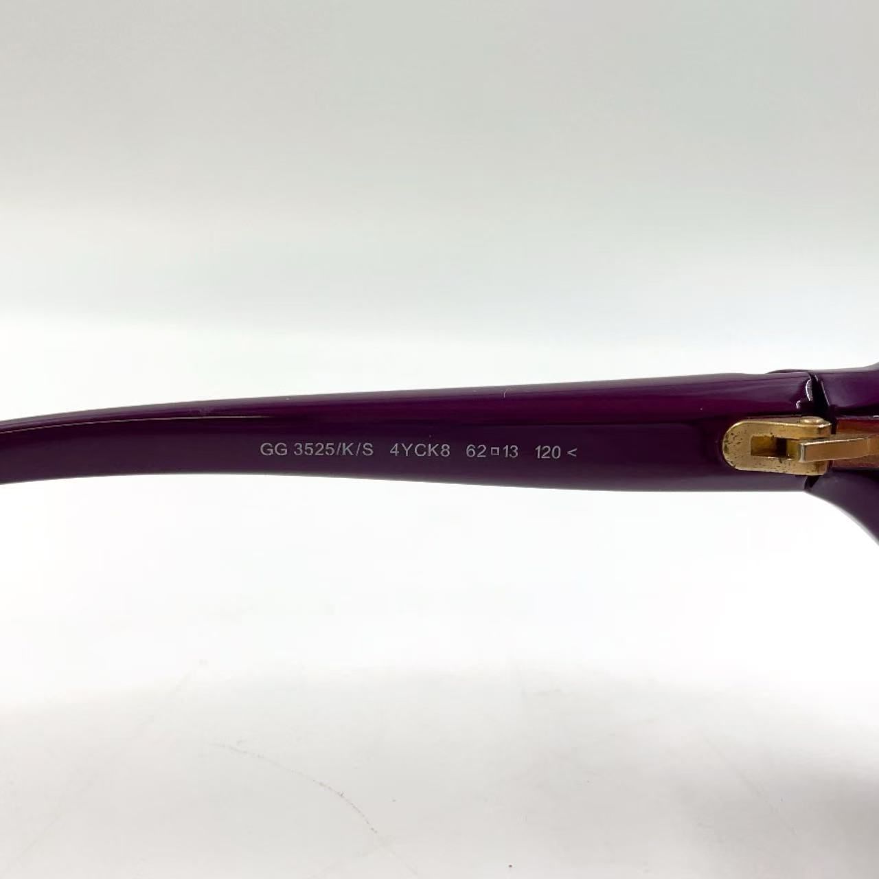 GUCCI ハートGG ロゴ プラスチック パープル サングラス ゴールド