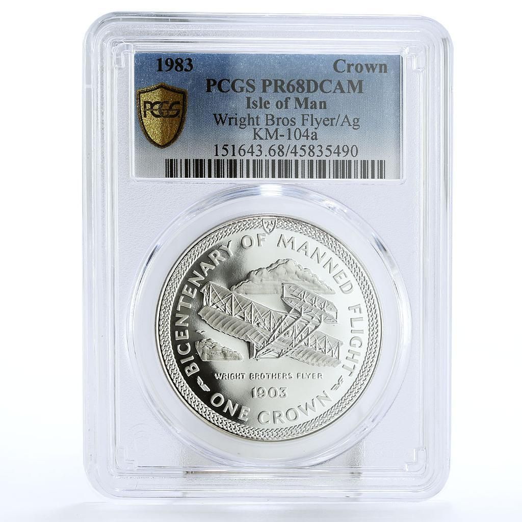 マン島 1クラウン ライトフライヤー号有人飛行200周年記念 PR68 PCGS