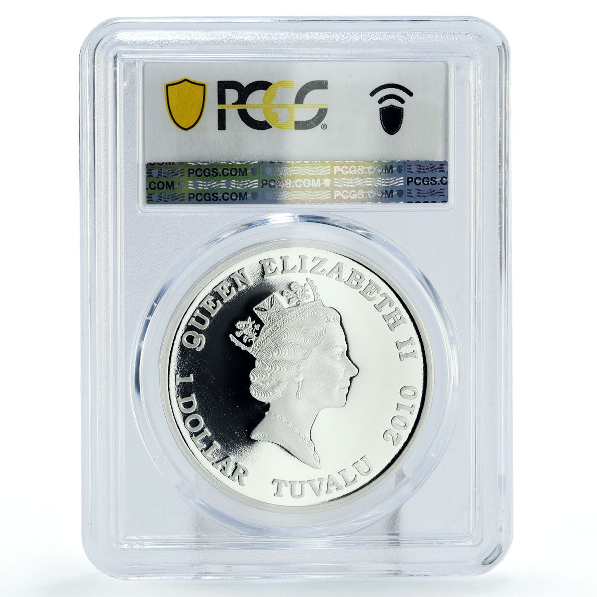 ツバル 1ドル 童話 バレエ 白鳥の湖 文学 PR69 PCGS 銀貨 2010年