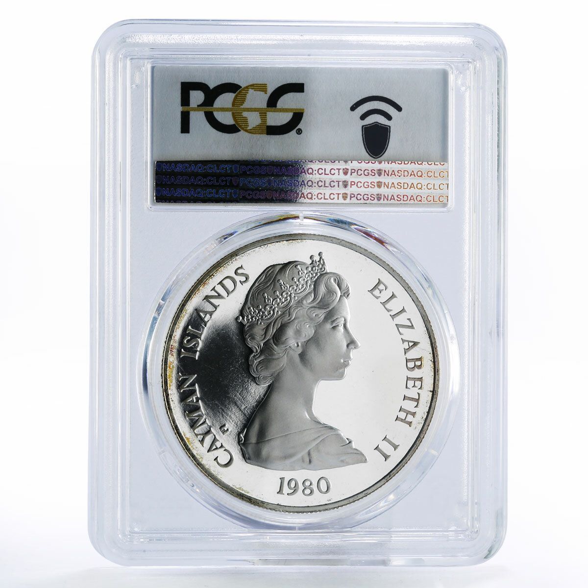 ケイマン諸島 25ドル ホー・オブ・ランカスター PR67 PCGS 銀貨 1980年