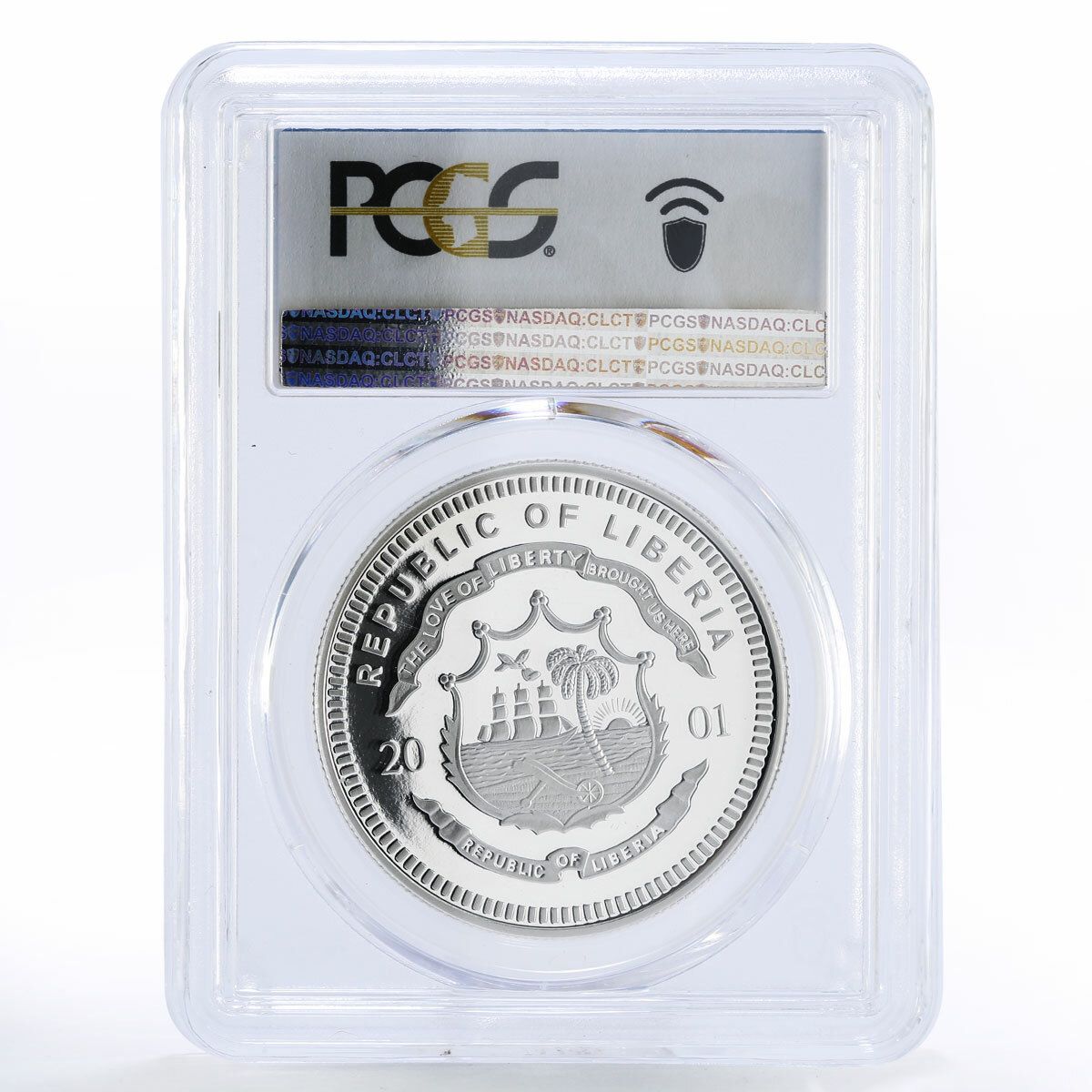 リベリア 10ドル 政治家 ネルソン・マンデラ PR69 PCGS 銀貨 2001年