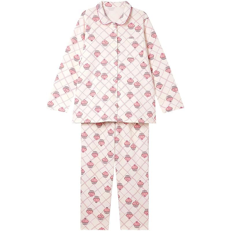 Wing Wacoal ウイング ワコール パジャマ 綿 本体肌側 あったか 3 Lまで対応 大きいサイズ 長袖 長ズボン 冬 EP 6020 PI L 0