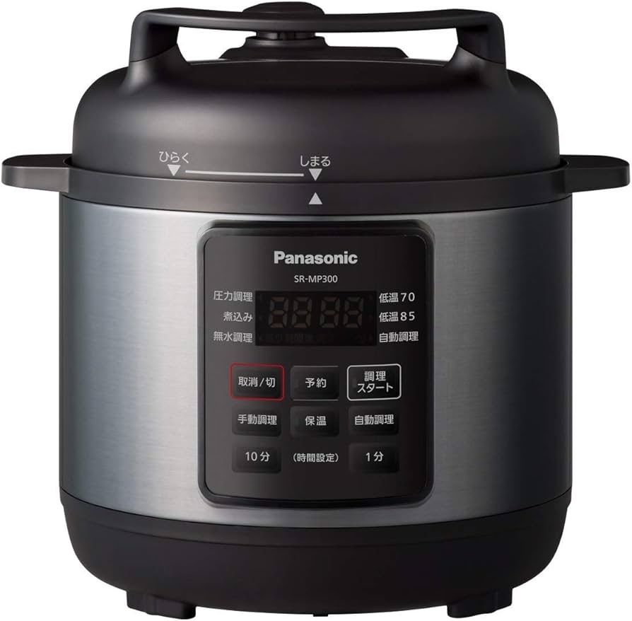 1130A Panasonic 電気圧力鍋 3L SR-MP300 ブラック - メルカリ